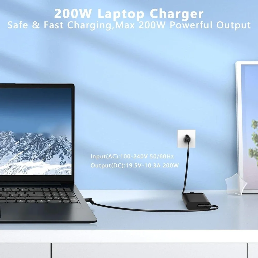 200W HP Laptop Charger Omen Victus ZBook‎ G3–G10 L00818-850 Adapter